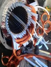 Bobinado de estator con amarres