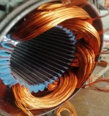 Detalle del bobinado de cobre