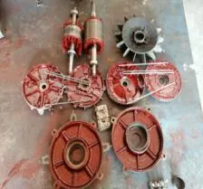 Piezas y rotores listos para montaje